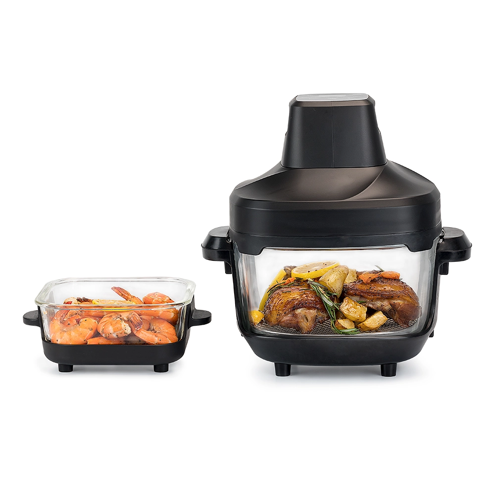 air fryer with glass basket