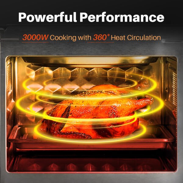 4-in-1 17L High Power 3000W Countertop Air Fry Microwave Oven, Air Fry/Microwave/Grill/Combi. All-in-one Appliance