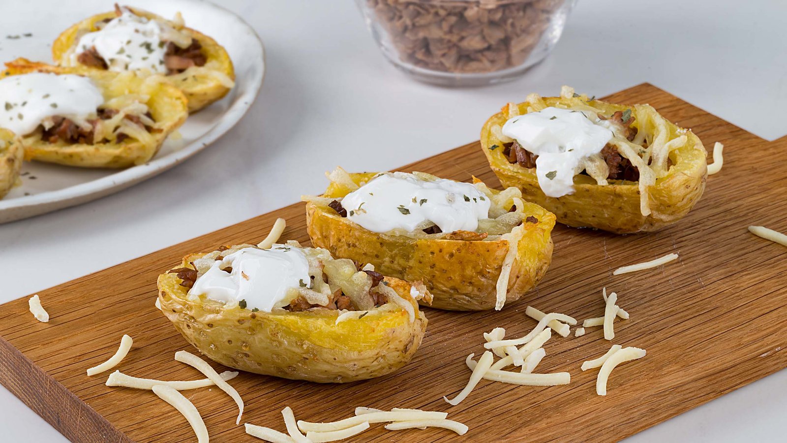 Loaded Pulled Pork Stuffed Potatoes